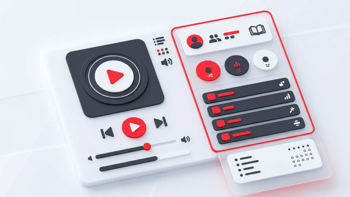 A detailed view of a music player informational drawer showing audio production disclosures.